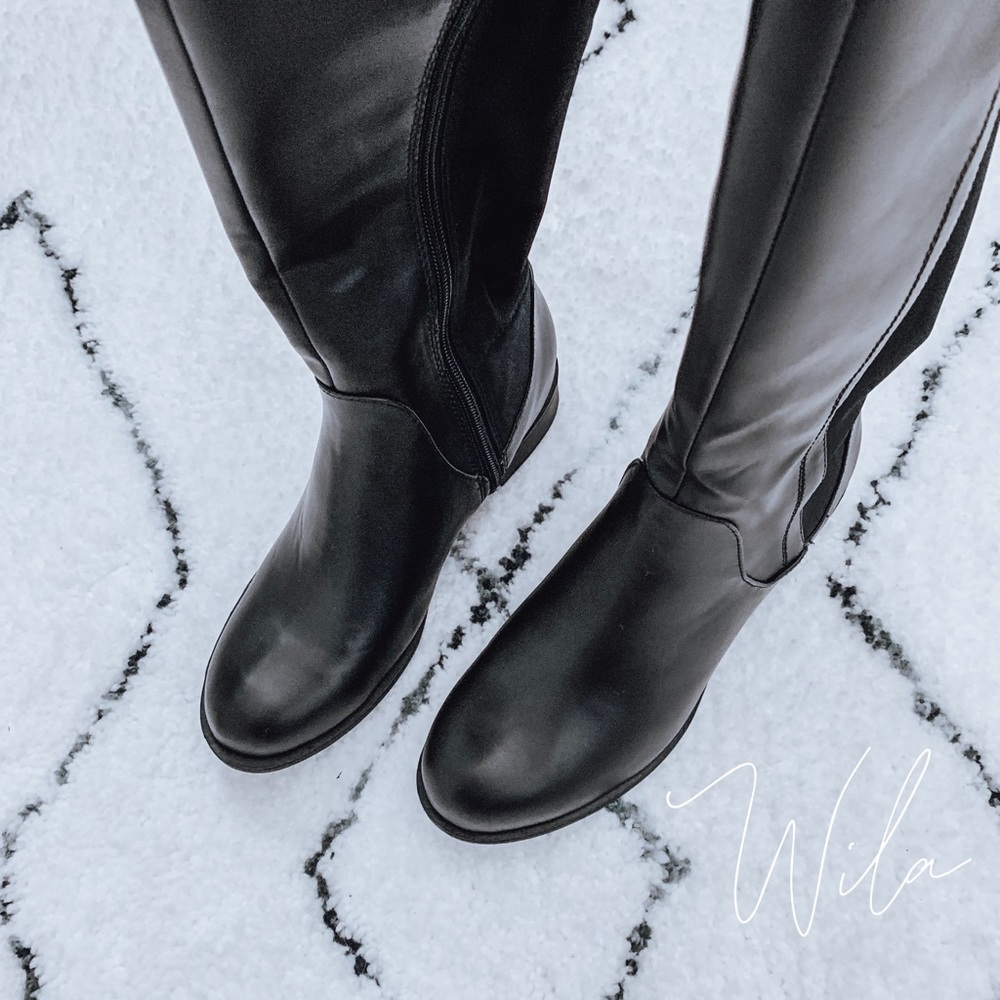 LAST FEW🔥 leather knee high riding boots black - Picture 6 of 7